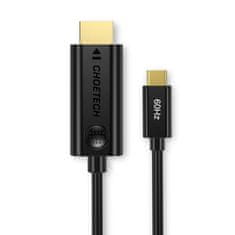 Choetech CHOETECH JEDNOSMERNÝ ADAPTÉROVÝ KÁBEL USB TYPU C (SAMEC) NA HDMI 2.0 (SAMEC) 4K 60 HZ 1,8 M ČIERNY (CH0019)