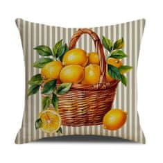 LIVEFY obliečka na vankúš 45x45cm, lemons 2