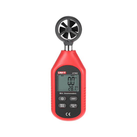 shumee Merač - anemometer s funkciou merania teploty Uni-T UT363