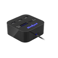 shumee 3-portový USB 2.0 HUB s čítačkou pamäťových kariet