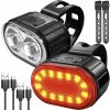 Trizand  24003 Sada LED osvetlenie na bicykel, USB, IPX4, 2 ks