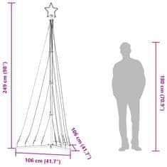 Vidaxl Svetlo na vianočný stromček 447 LED farebné 249 cm