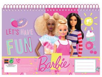 GIM Špirálový skicár Barbie Happy Thoughts A/4, 30 listov