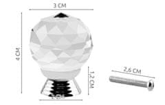Iso Trade Krištáľová úchytka na nábytok ISO 8106