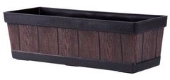 Strend Pro Kvetináč Strend Pro Woodeff, 15x47x17 cm, teak, efekt dreva