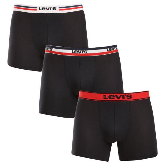 Levis 3PACK pánske boxerky čierné (701229549 001)