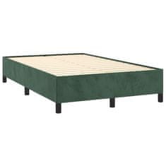 Petromila vidaXL Boxspring posteľ s matracom, tmavozelená 120x190cm, zamat