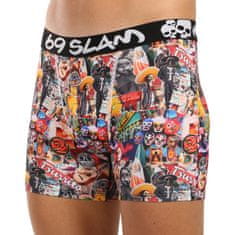 69 SLAM Pánske boxerky fit MEXICOLLAGE DYLAN (MBYMXG-PO) - veľkosť XL