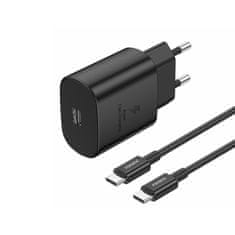 Foneng Rýchlonabíjačka EU51 GaN s káblom USB-C 25W čierna