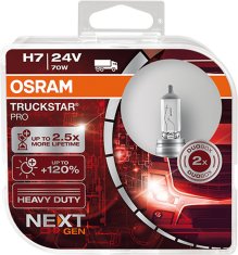 Osram OSRAM H7 24V 70W PX26d TRUCKSTAR PRE NEXT GEN plus 120% viac svetla 2ks 64215TSP-HCB