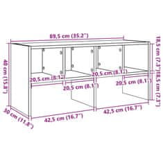 Vidaxl Regál na topánky stohovateľné staré drevo 89,5x30x40 cm