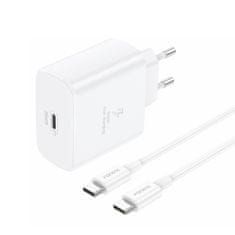 Foneng Rýchlonabíjačka EU62 GaN s káblom USB-C 45W biela