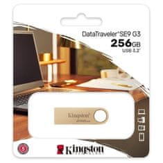 Kingston USB Flash disk DataTraveler SE9 G3 256GB USB 3.2 - zlatý