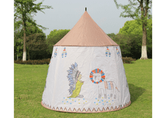 Lean-toys Indiánsky stan Tipi pre deti béžový 125 cm