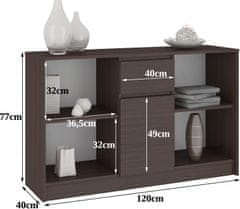 Akord Komoda B-17 120 cm wenge