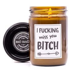 Sviečka v sklenenej dóze Mad Candle, I fucking miss you bitch, 360 g