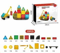 Magnetic Tiles Magnetická stavebnica Dream Builder 35ks sada - Magnetic Tiles