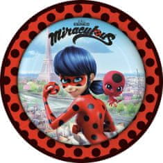 Amscan Papierový tanier 22,8 cm 8ks Miraculous - Ladybug -