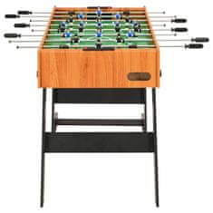 Vidaxl Skladací stolný futbal bledohnedý 121x61x80 cm