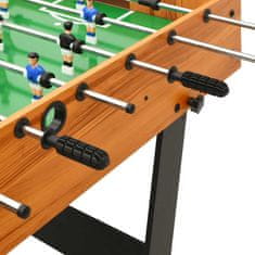 Vidaxl Skladací stolný futbal bledohnedý 121x61x80 cm