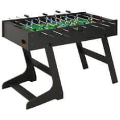 Vidaxl Skladací stolný futbal čierny 121x61x80 cm