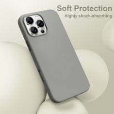 Tech-protect Silicone MagSafe kryt na iPhone 16 Pro Max, sivý