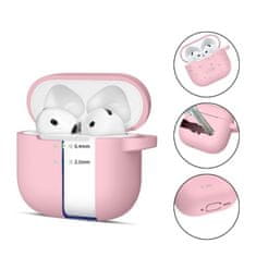 Tech-protect Silicone Hook puzdro na Apple AirPods 4, ružové