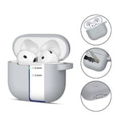 Tech-protect Silicone Hook puzdro na Apple AirPods 4, sivé