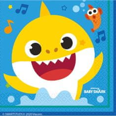 Amscan Obrúsky Baby Shark 16ks 33x33cm -