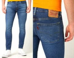 Levis  Pánske Rifle extrem skinny 519 Super Skinny Fit Hi Ball Modrá 29