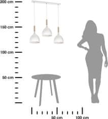 Dekorstyle Trojité stopné svietidlo Noak Wood biele