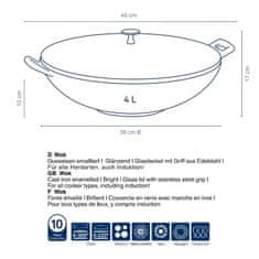 Kela Wok s pokrievkou liatinový CALIDO 36 cm KL-11947