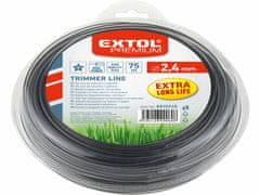 Extol Premium Lanko do kosačky 2,4mmx75m, hviezdicový profil, nylón, nylon PA66, EXTOL PREMIUM