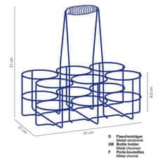 Nosič na fľaše LOOP 31x21x31 cm chróm KL-49880