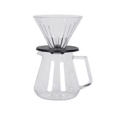 shumee Timemore - Crystal Eye Brewer Set - Sklenený dripper set 02 čierny + 600ml džbán