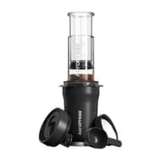 shumee AeroPress Go Plus - Kávovar s termohrnčekom, čierny