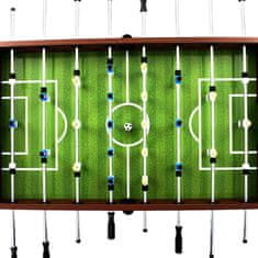 Vidaxl Stolný futbal, oceľ 60 kg 140x74,5x87,5 cm, hnedý