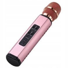 KIK  KX3382 Karaoke Bluetooth mikrofón, 2000mAh ružový