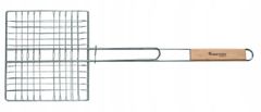Floraland Grilovací rošt na mäso a ryby s izolovanou rukoväťou 23x21 cm