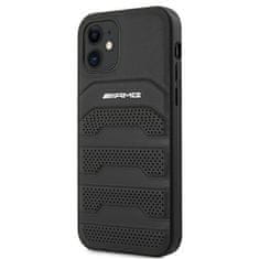 MERCEDES AMG AMHCP12SGSEBK IPHONE 12 MINI 5,4" CZARNY/BLACK HARDCASE LEATHER DEBOSSED LINES