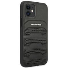 MERCEDES AMG AMHCP12SGSEBK IPHONE 12 MINI 5,4" CZARNY/BLACK HARDCASE LEATHER DEBOSSED LINES