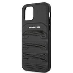 MERCEDES AMG AMHCP12SGSEBK IPHONE 12 MINI 5,4" CZARNY/BLACK HARDCASE LEATHER DEBOSSED LINES