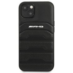 MERCEDES AMG AMHCP14MGSEBK IPHONE 14 PLUS / 15 PLUS 6.7" CZARNY/BLACK HARDCASE LEATHER DEBOSSED LINES