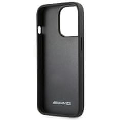 MERCEDES AMG AMHCP14LDOLBK IPHONE 14 PRO 6,1" CZARNY/BLACK HARDCASE LEATHER HOT STAMPED