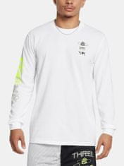 Under Armour Pánske tričko Under Armour Curry HW Verbiage LS Tee-WHT S