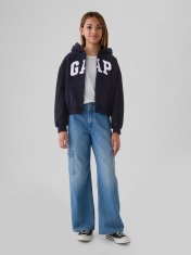 Gap Detská flísová oversize mikina s logom S