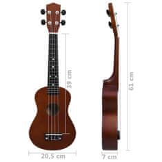 Vidaxl Sopránové ukulele s taškou pre deti, prírodné 23"