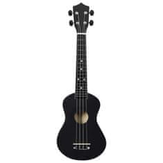 Vidaxl Sopránové ukulele s taškou pre deti čierne 23"