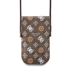 Guess Kabelka na mobil PU 4G Peony Multicolor Brown