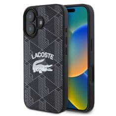 Lacoste Zadný kryt Blend Monogram MagSafe pre iPhone 16 Pro Max Black